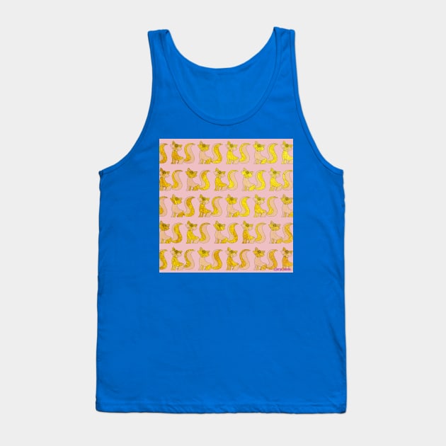 Golden fox ecopop pattern Tank Top by jorge_lebeau